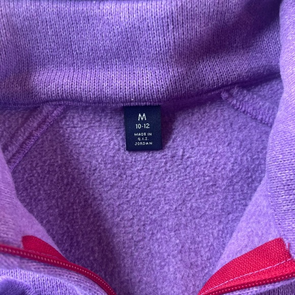 Lands End Purple Sweater Fleece Full Zip Jacket Mock Neck Womens Medium 10-12 - Picture 3 of 7